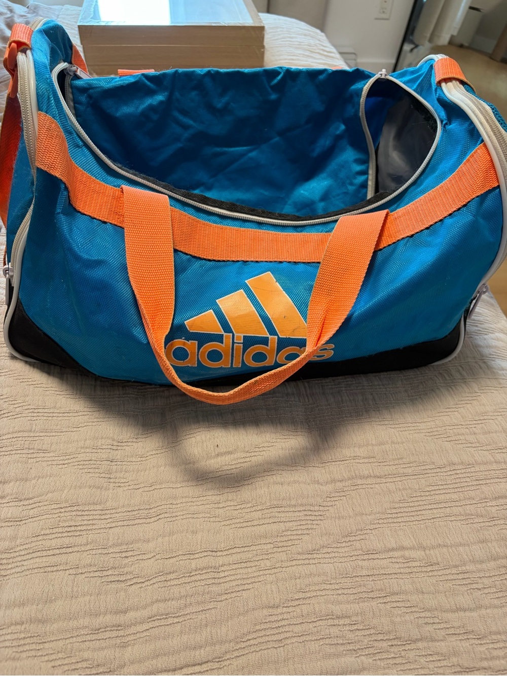 adidas Teal and Orange Duffel Bag
